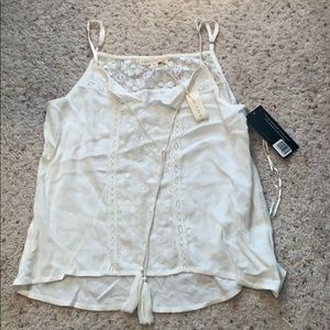 White Embroidered Peasant Blouse